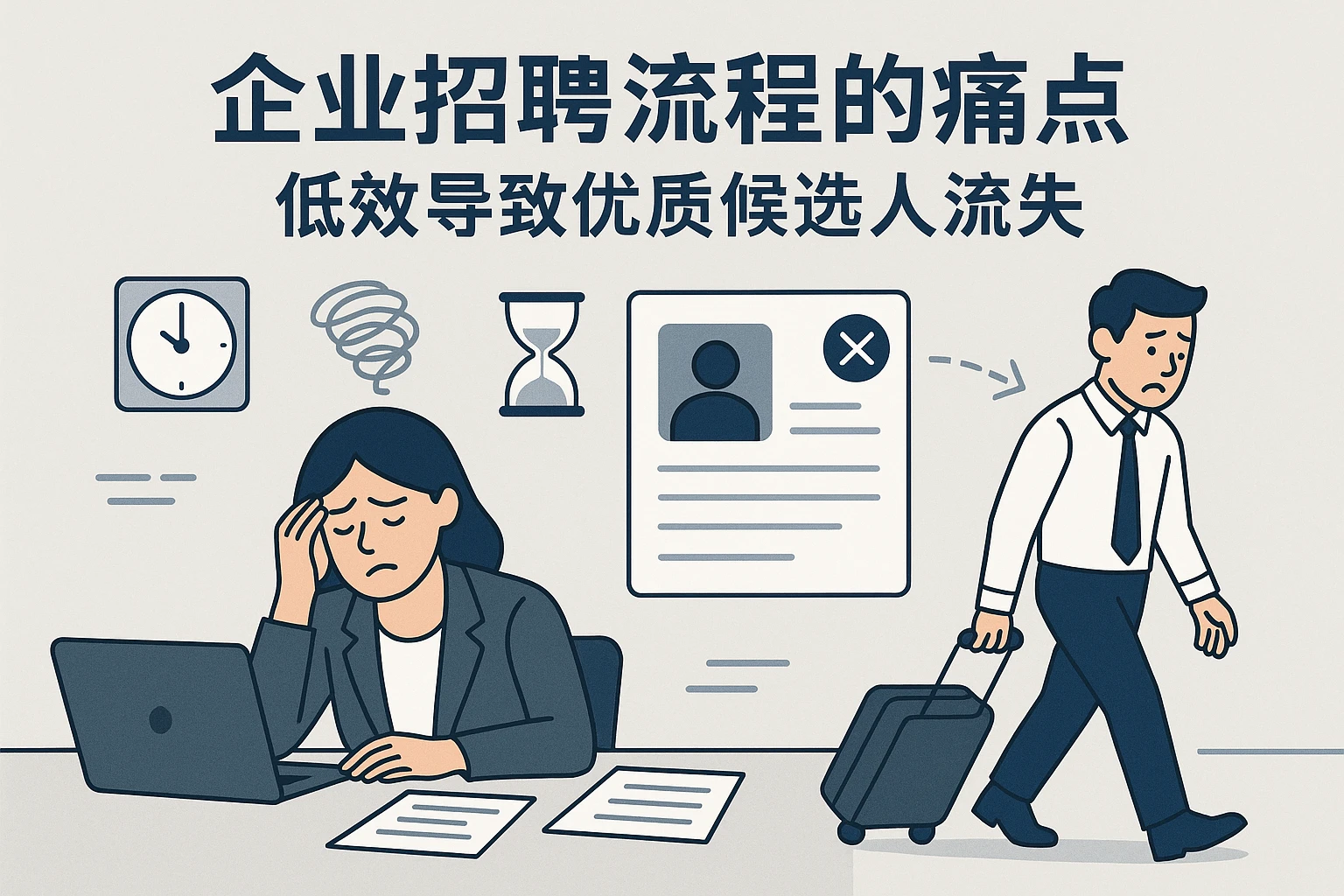 2. 企业招聘流程的痛点：低效导致优质候选人流失