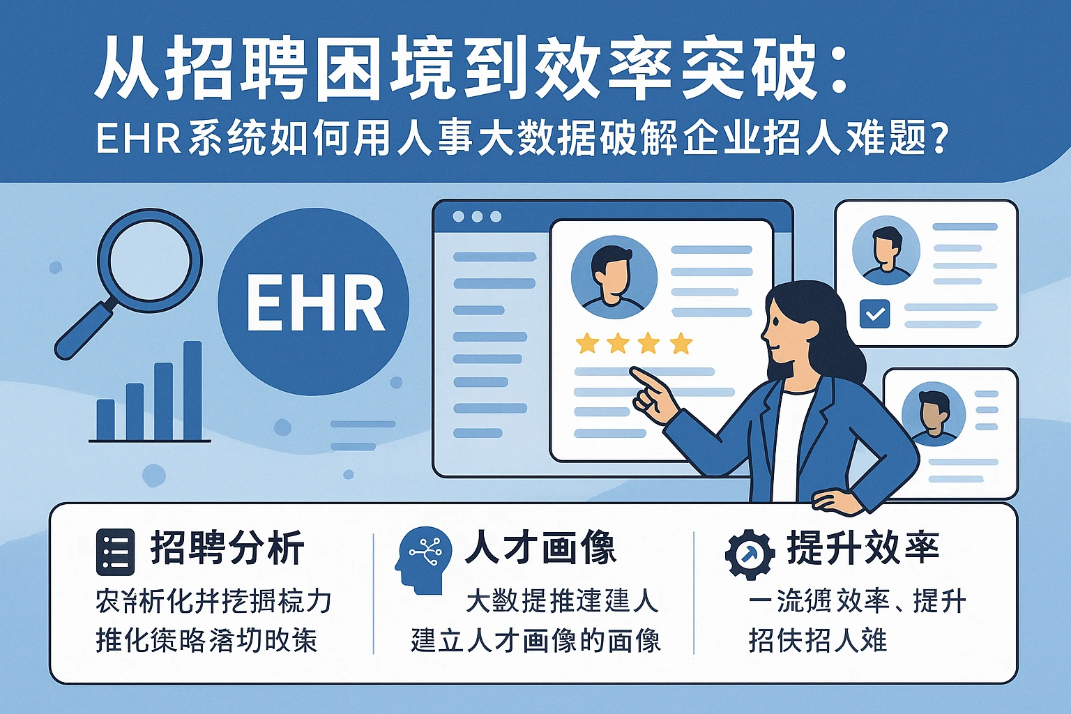 从招聘困境到效率突破：EHR系统如何用人事大数据破解企业招人难题？