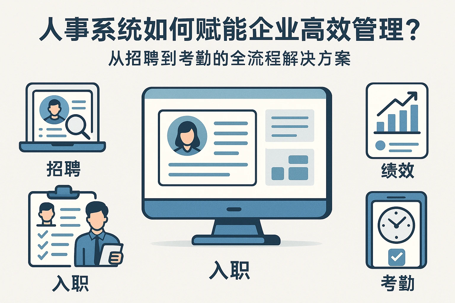 人事系统如何赋能企业高效管理？从招聘到考勤的全流程解决方案