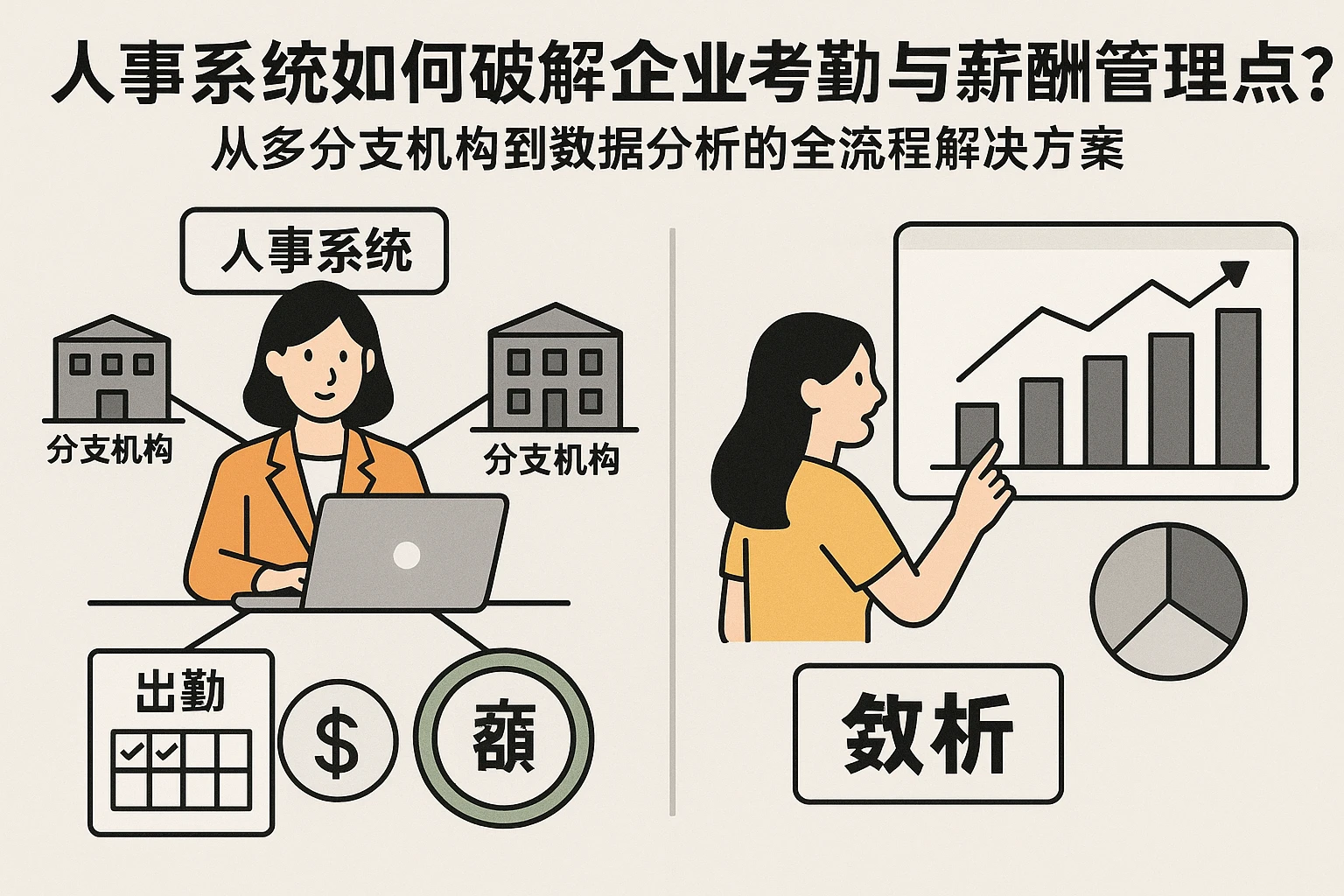 人事系统如何破解企业考勤与薪酬管理痛点？从多分支机构到数据分析的全流程解决方案