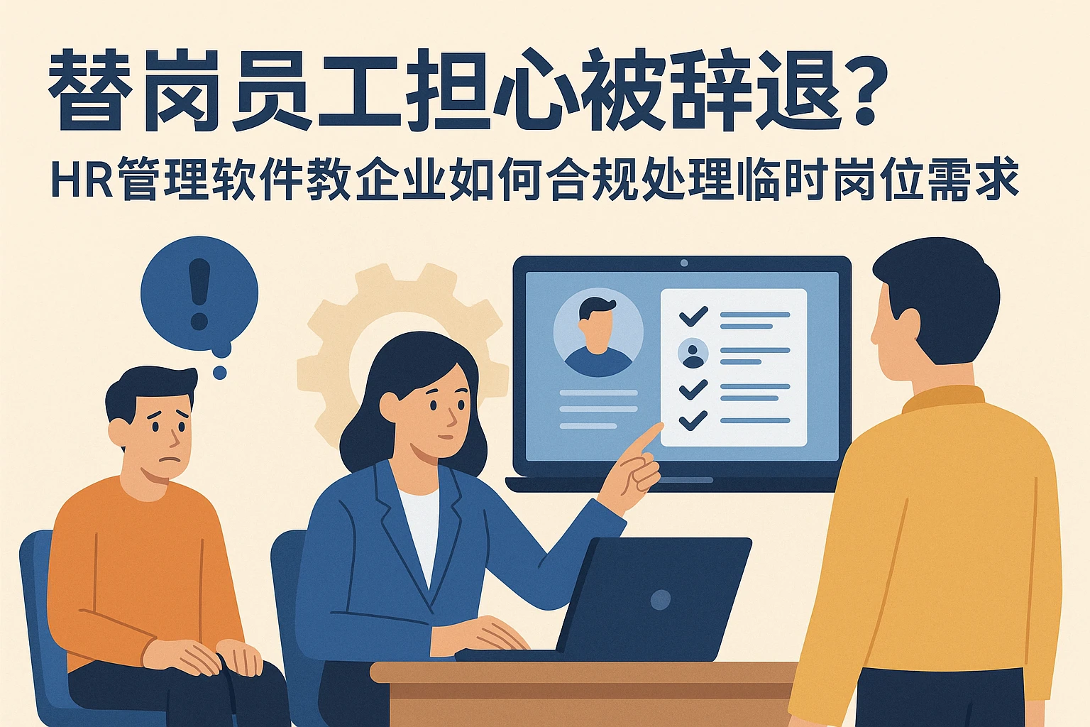 替岗员工担心被辞退？HR管理软件教企业如何合规处理临时岗位需求