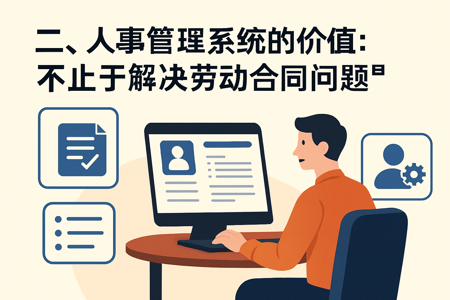 二、人事管理系统的价值：不止于解决劳动合同问题