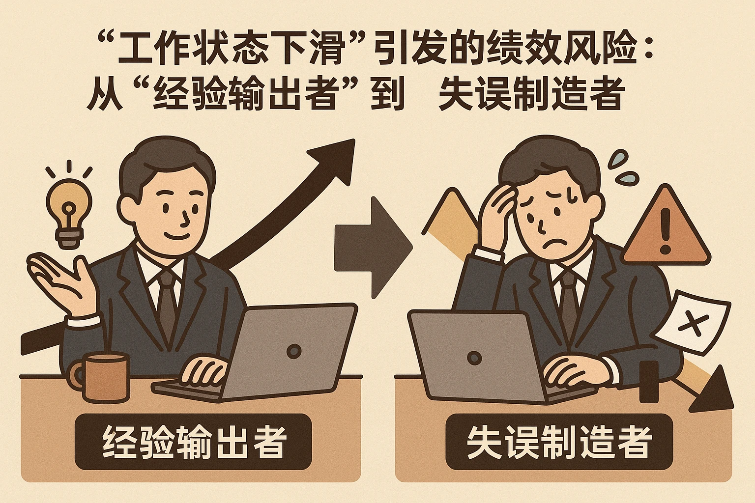 2. “工作状态下滑”引发的绩效风险：从“经验输出者”到“失误制造者”