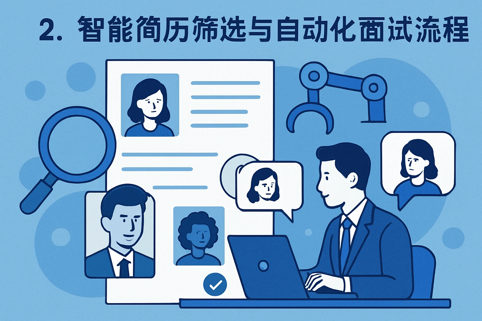 2. 智能简历筛选与自动化面试流程