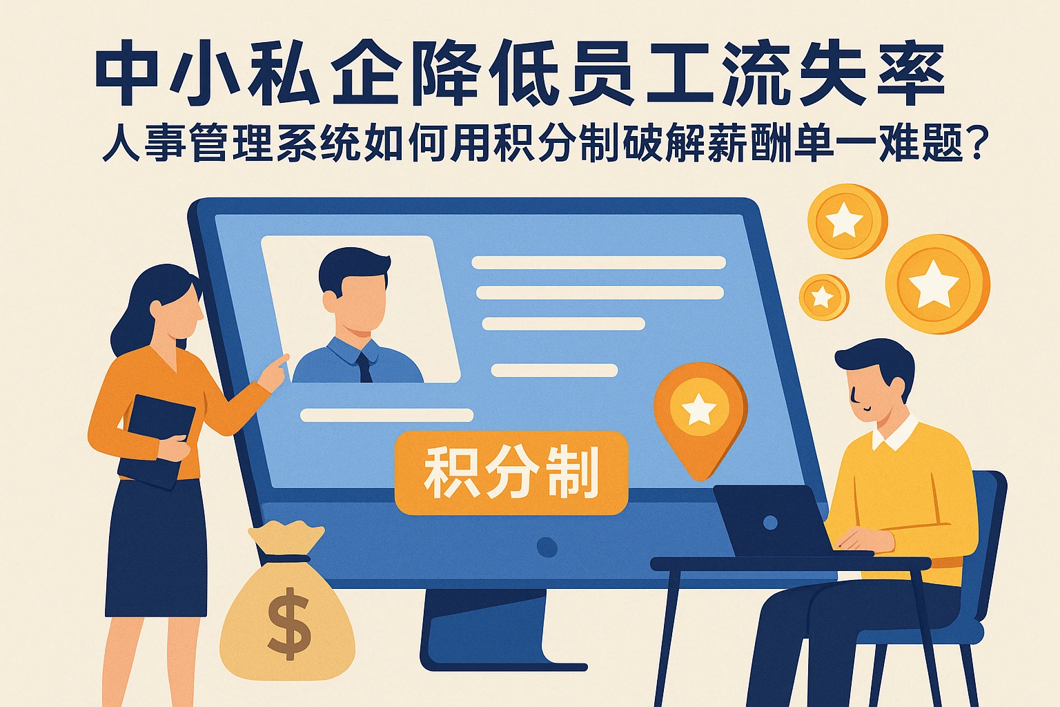 中小私企降低员工流失率:人事管理系统如何用积分制破解薪酬单一难题?