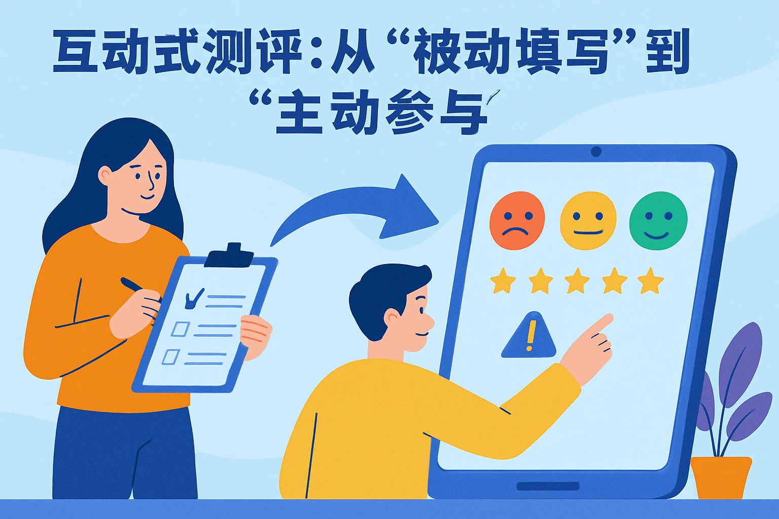 2. 互动式测评：从“被动填写”到“主动参与”