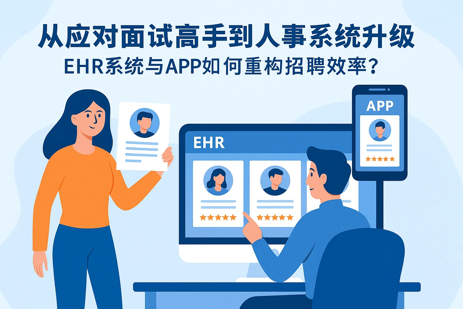 从应对面试高手到人事系统升级：EHR系统与APP如何重构招聘效率？