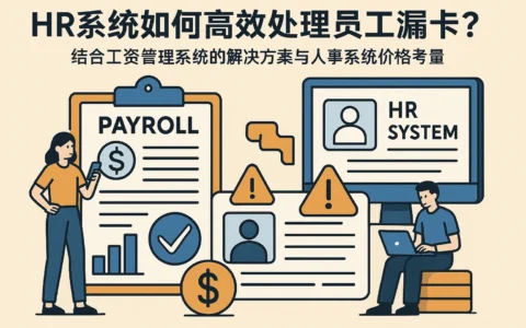 HR系统如何高效处理员工漏卡？结合工资管理系统的解决方案与人事系统价格考量