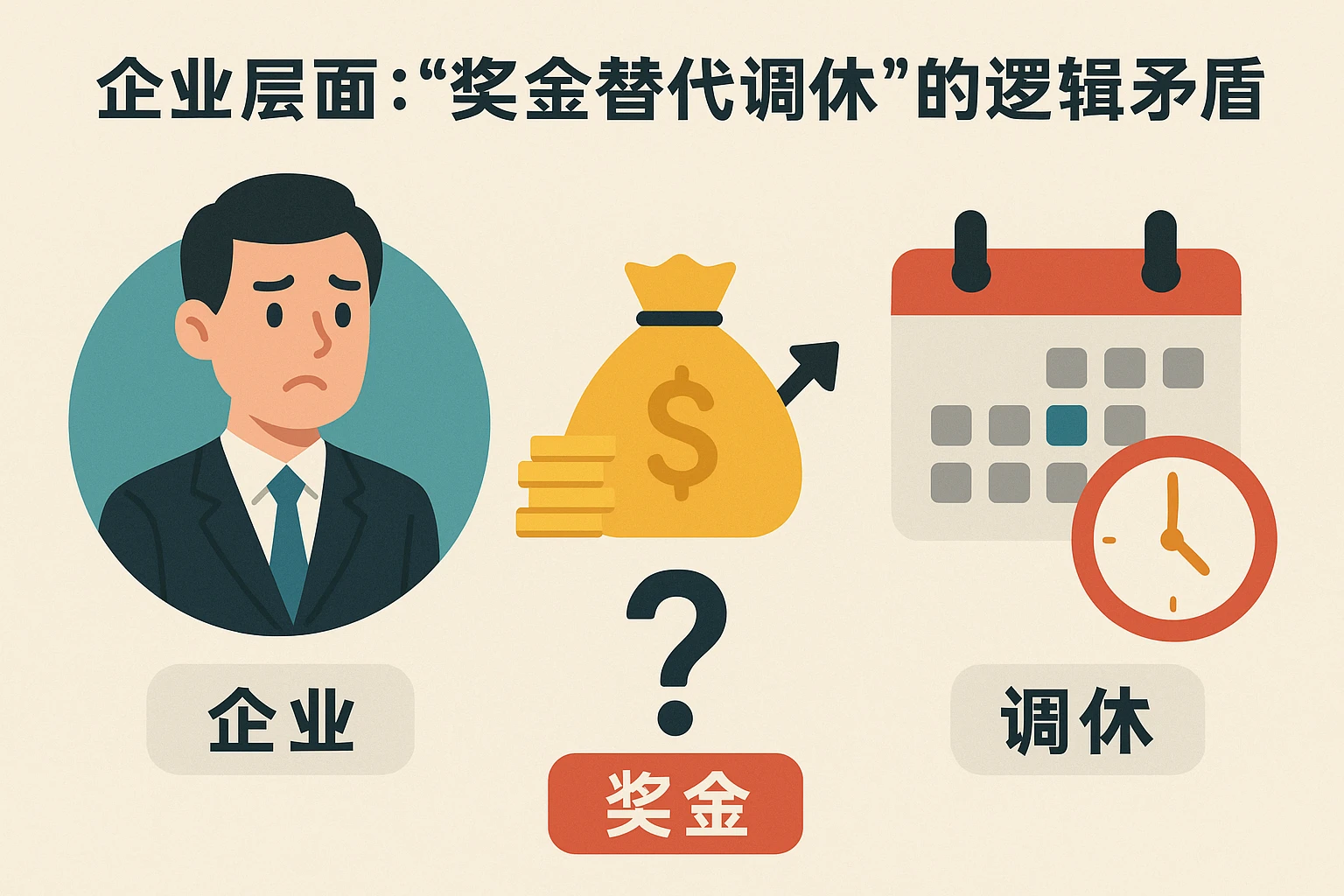 2. 企业层面：“奖金替代调休”的逻辑矛盾