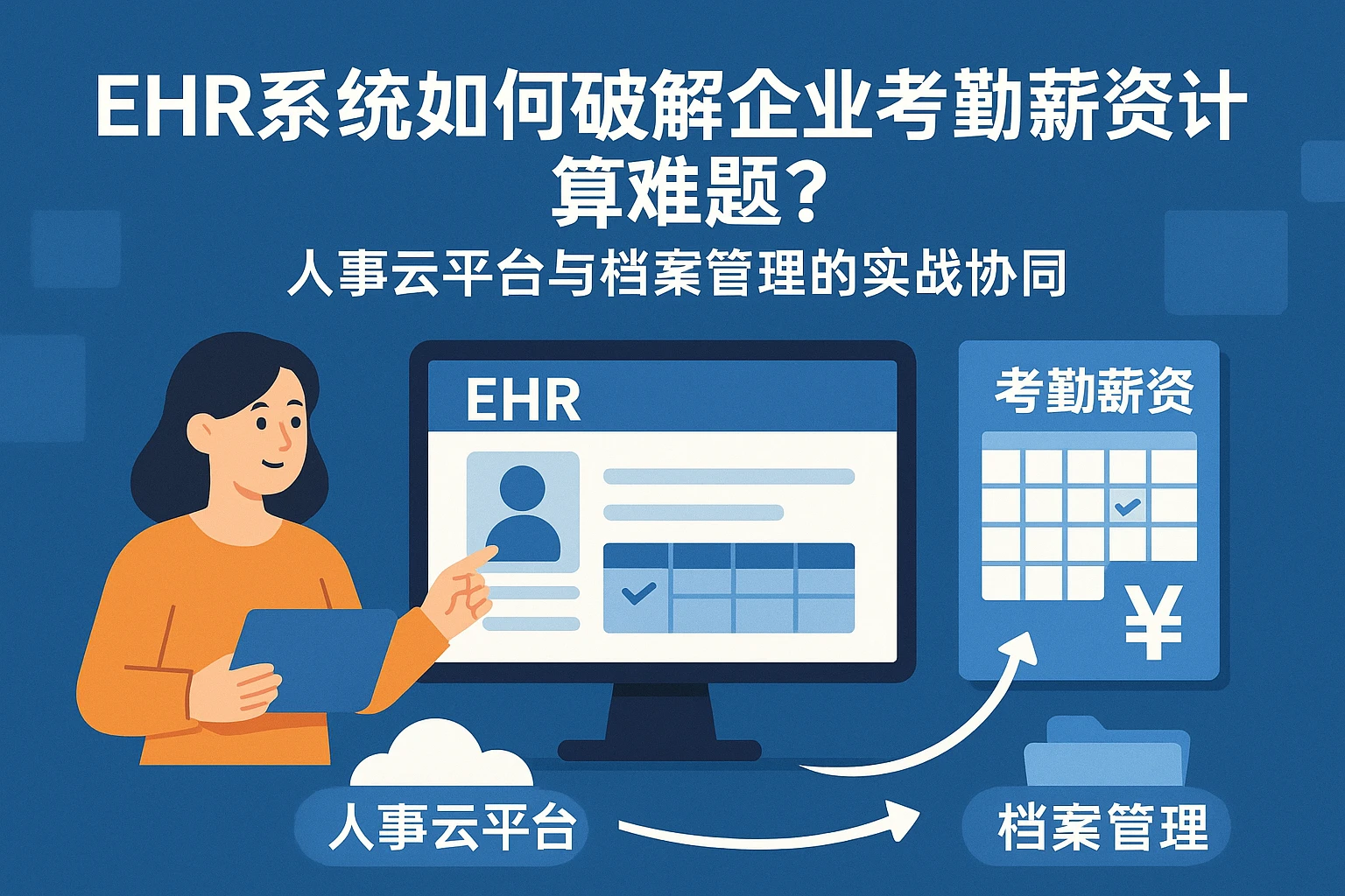 EHR系统如何破解企业考勤薪资计算难题？人事云平台与档案管理的实战协同