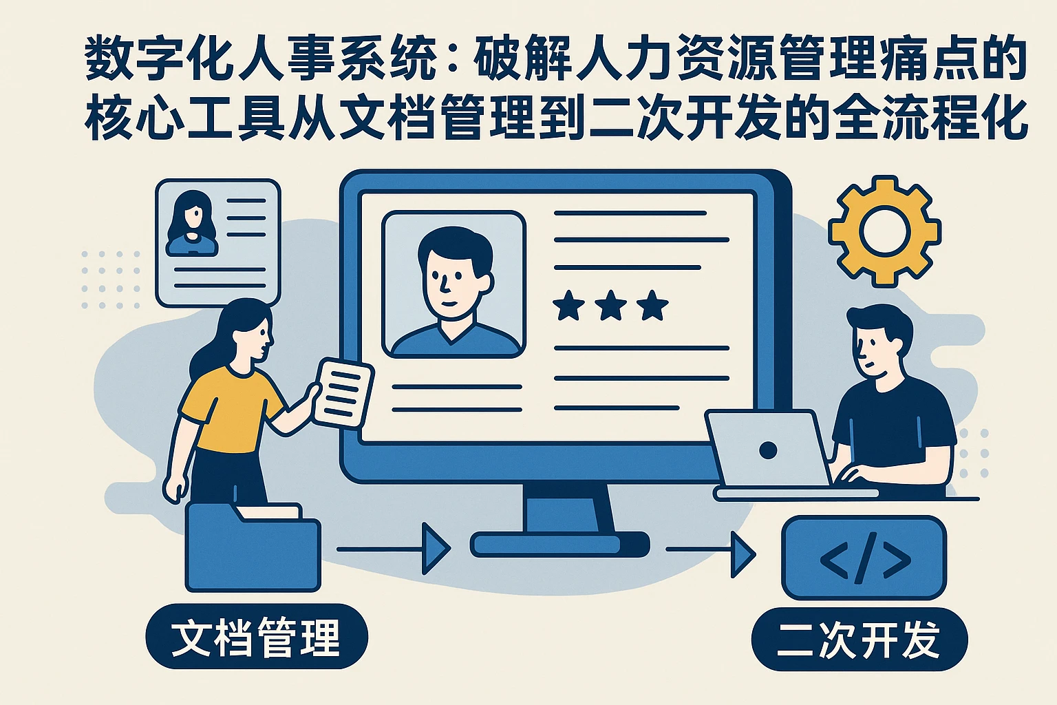数字化人事系统：破解人力资源管理痛点的核心工具——从文档管理到二次开发的全流程优化