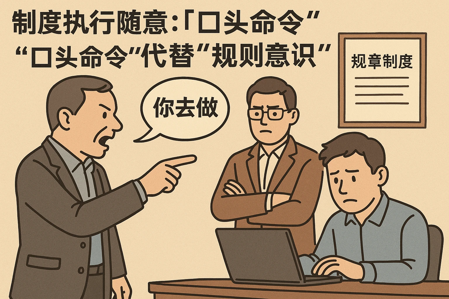 2. 制度执行随意：“口头命令”代替“规则意识”