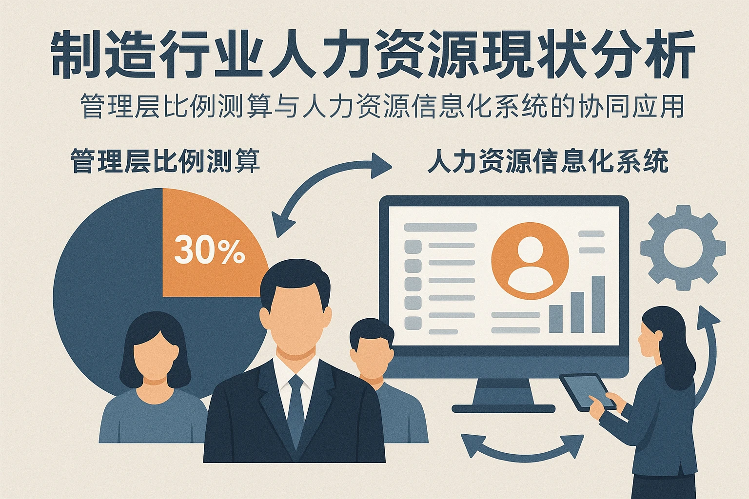 制造行业人力资源现状分析：管理层比例测算与人力资源信息化系统的协同应用