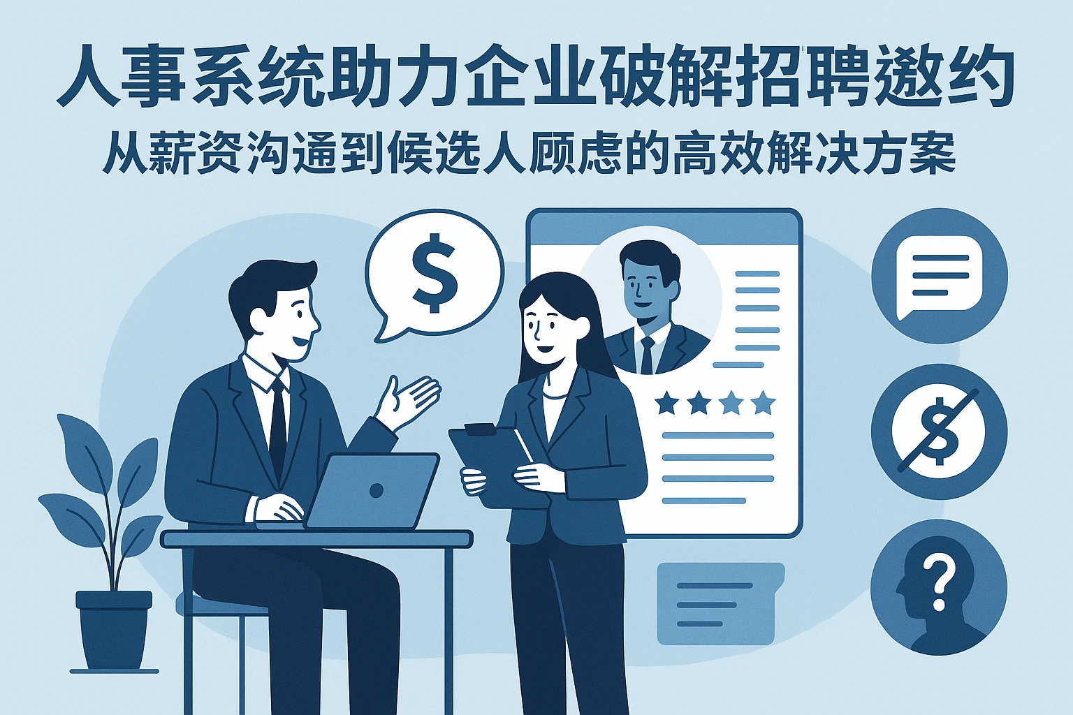 人事系统助力企业破解招聘邀约痛点：从薪资沟通到候选人顾虑的高效解决方案