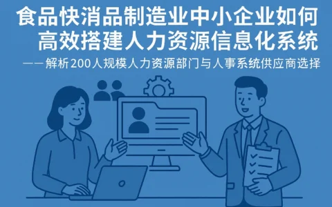 食品快消品制造业中小企业如何高效搭建人力资源信息化系统——解析200人规模人力资源部门与人事系统供应商选择