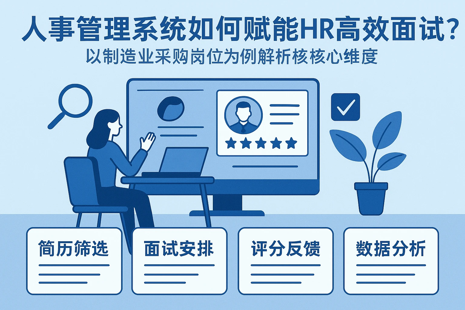 人事管理系统如何赋能HR高效面试？以制造业采购岗位为例解析核心维度