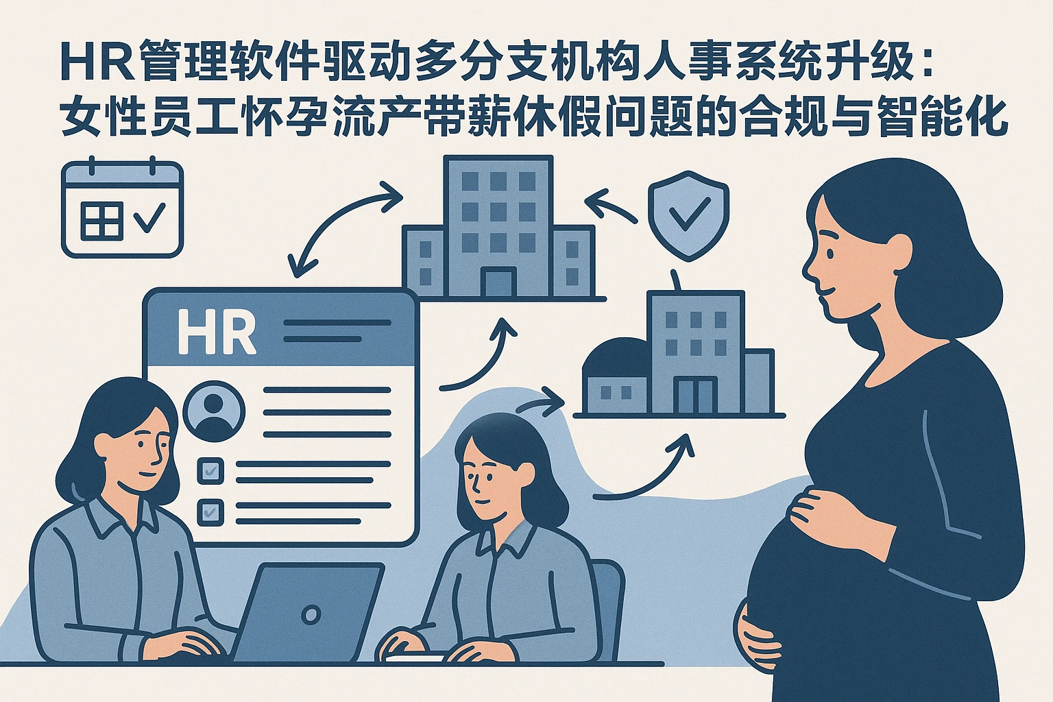HR管理软件驱动多分支机构人事系统升级：女性员工怀孕流产带薪休假问题的合规与智能化解读