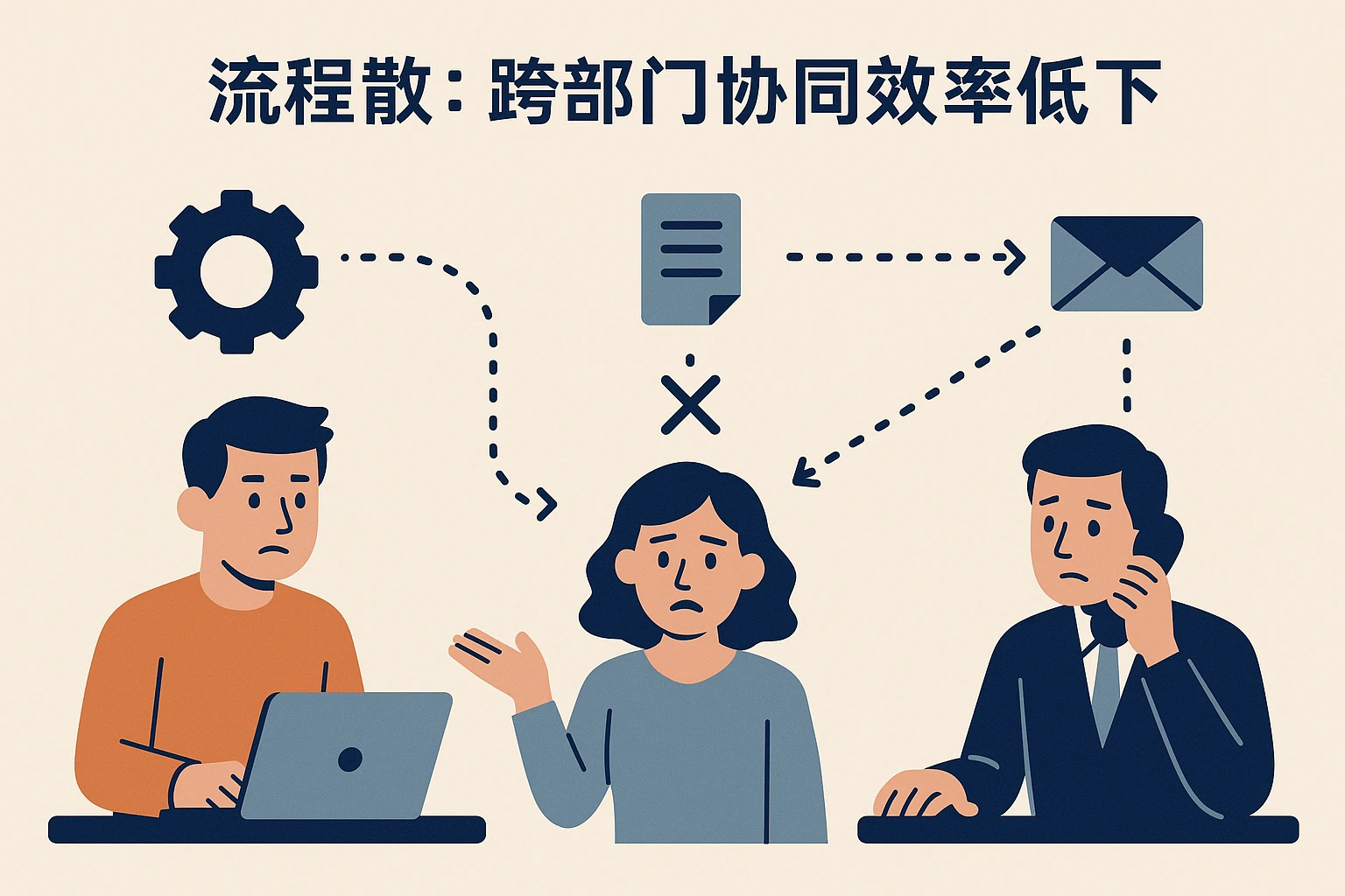 2. 流程散：跨部门协同效率低下