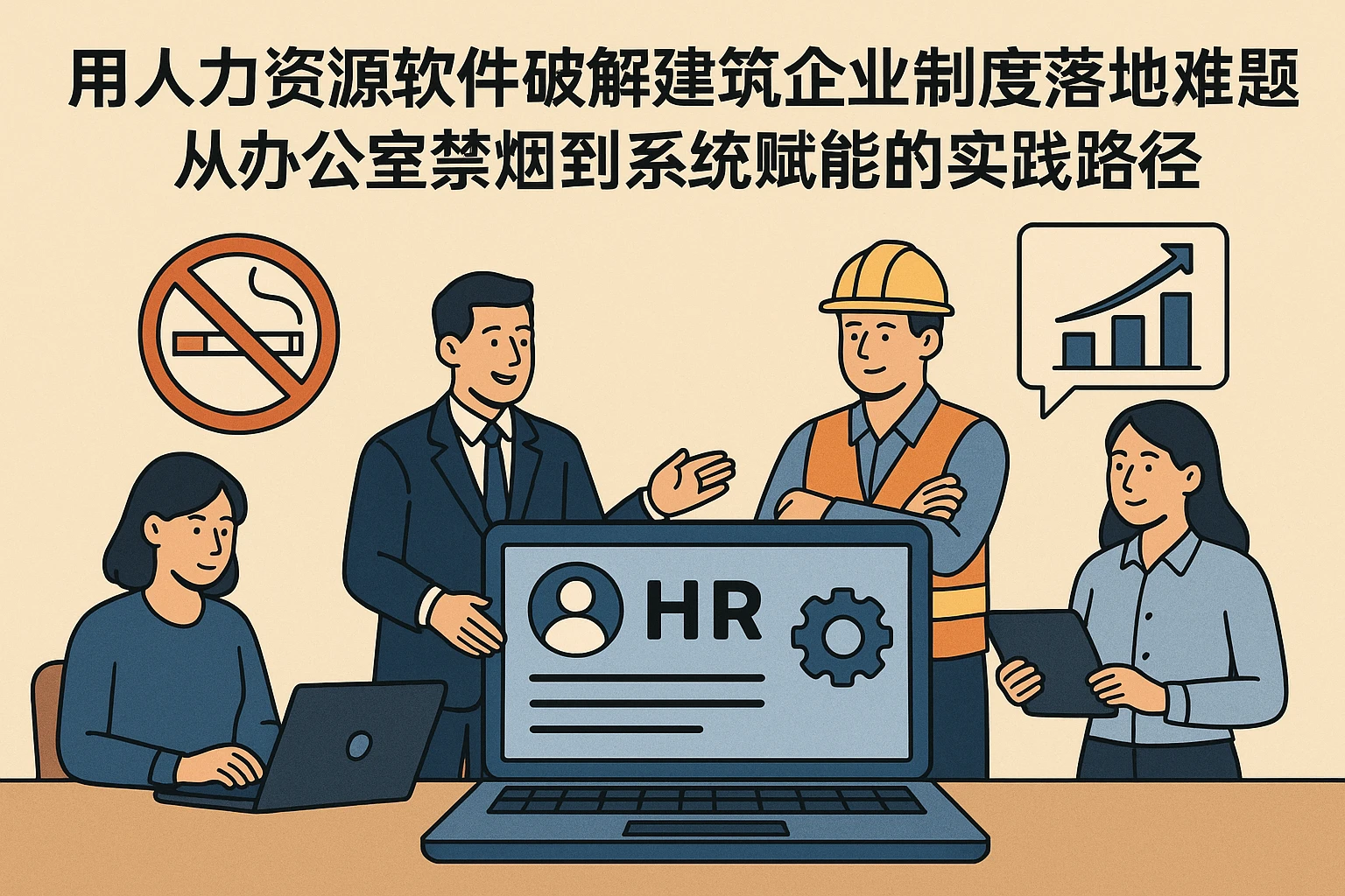 用人力资源软件破解建筑企业制度落地难题：从办公室禁烟到系统赋能的实践路径
