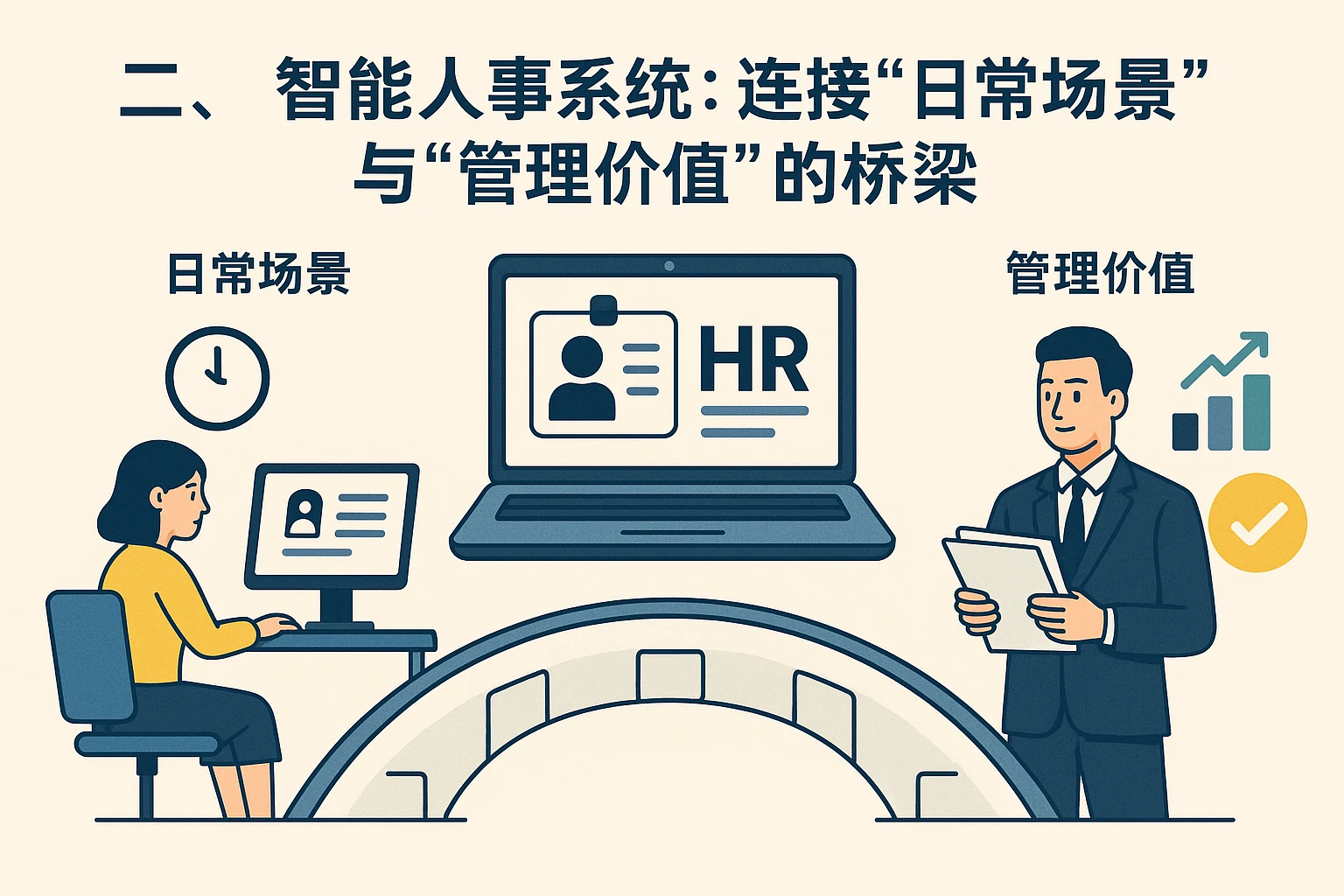 二、智能人事系统：连接“日常场景”与“管理价值”的桥梁