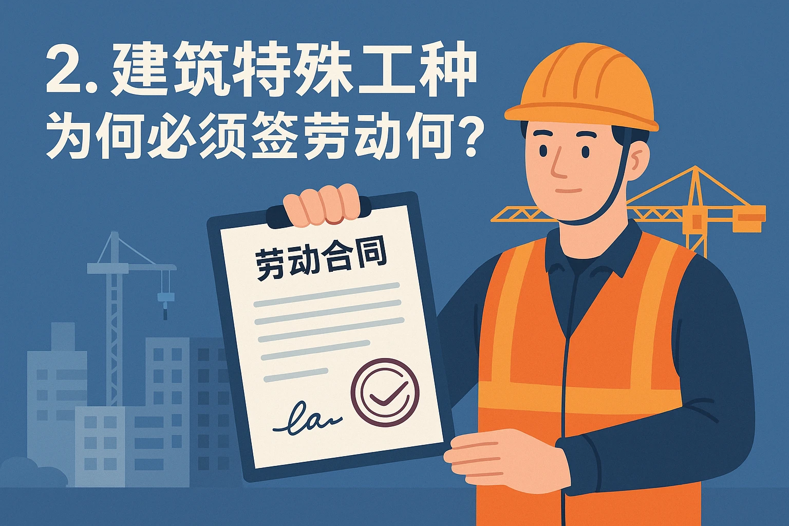 2. 建筑特殊工种为何必须签劳动合同？