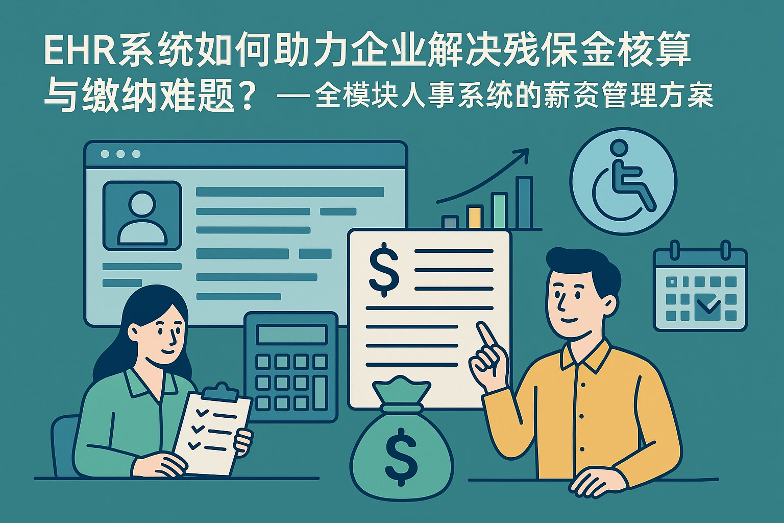 ehr系统如何助力企业解决残保金核算与缴纳难题？——全模块人事系统的薪资管理方案