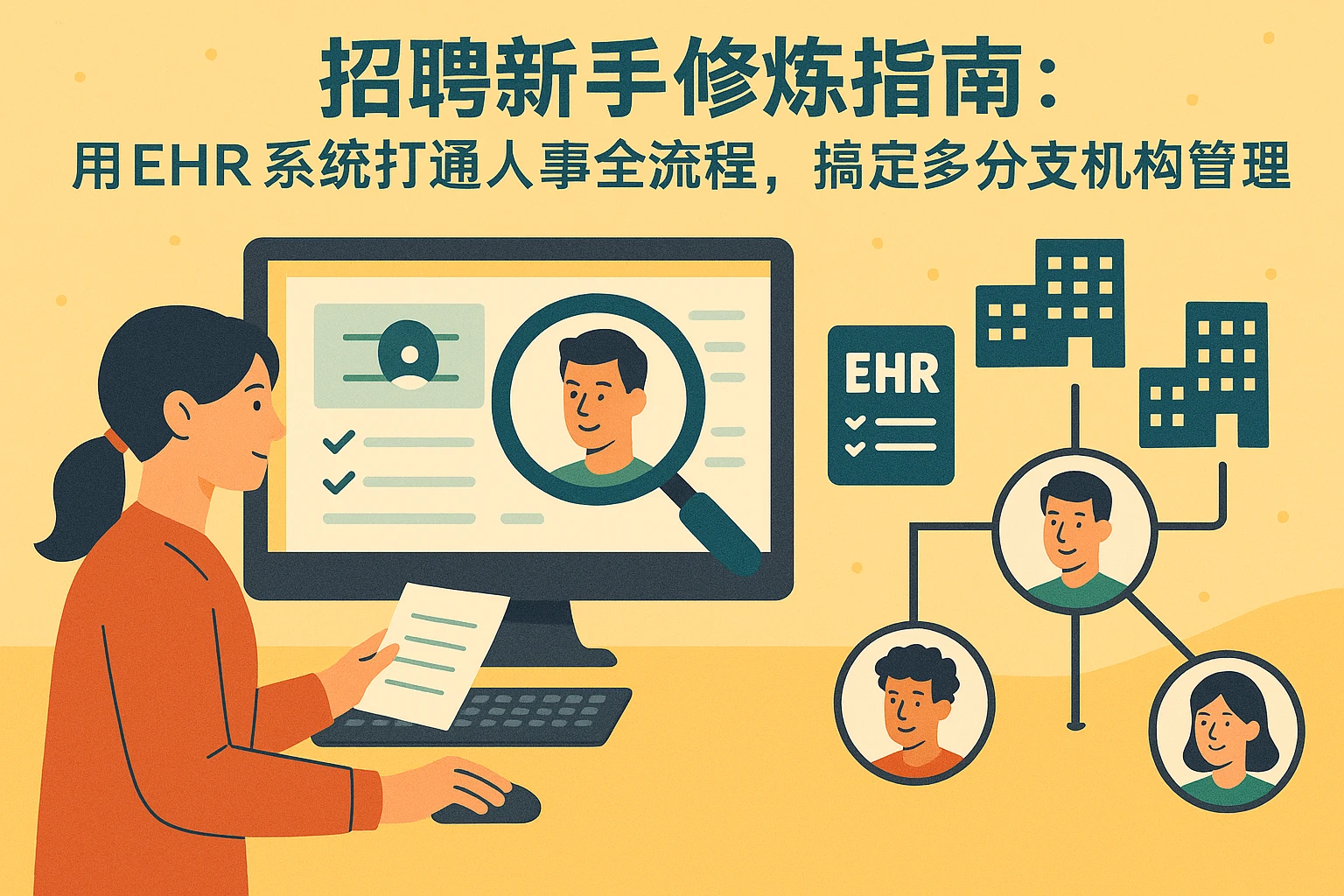 招聘新手修炼指南：用EHR系统打通人事全流程，搞定多分支机构管理