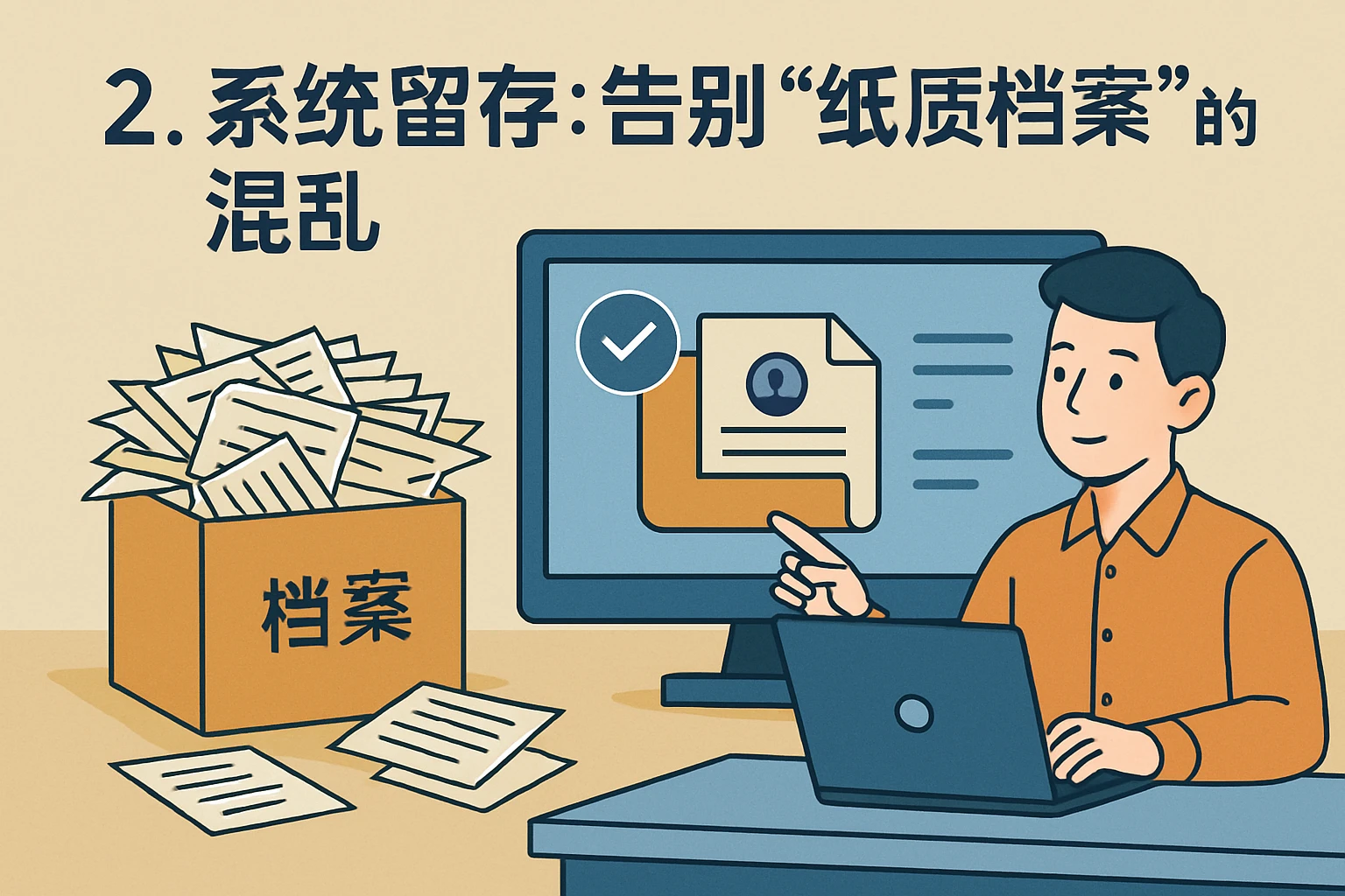 2. 系统留存：告别“纸质档案”的混乱