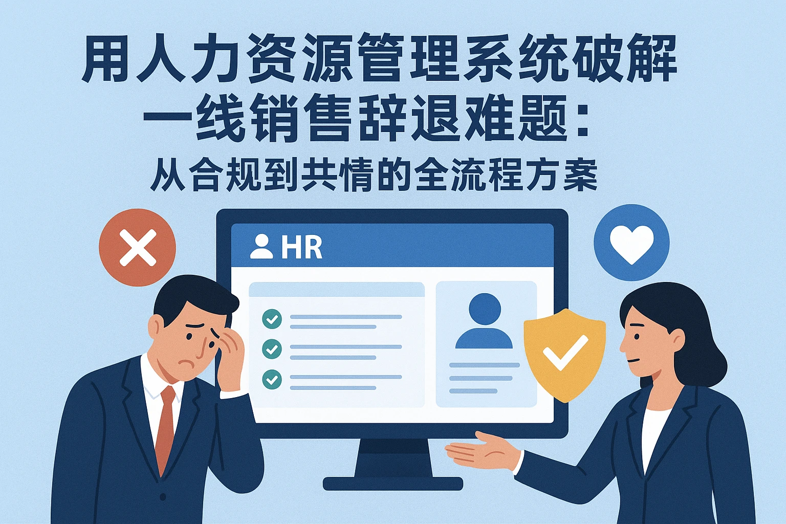 用人力资源管理系统破解一线销售辞退难题：从合规到共情的全流程方案