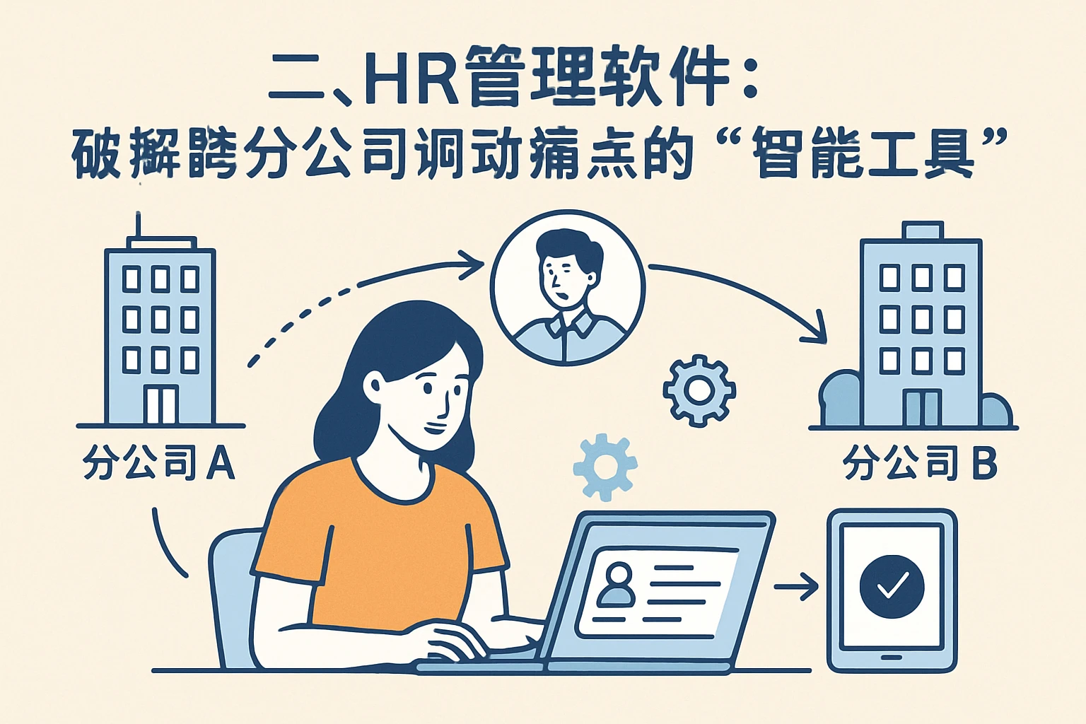 二、HR管理软件：破解跨分公司调动痛点的“智能工具”