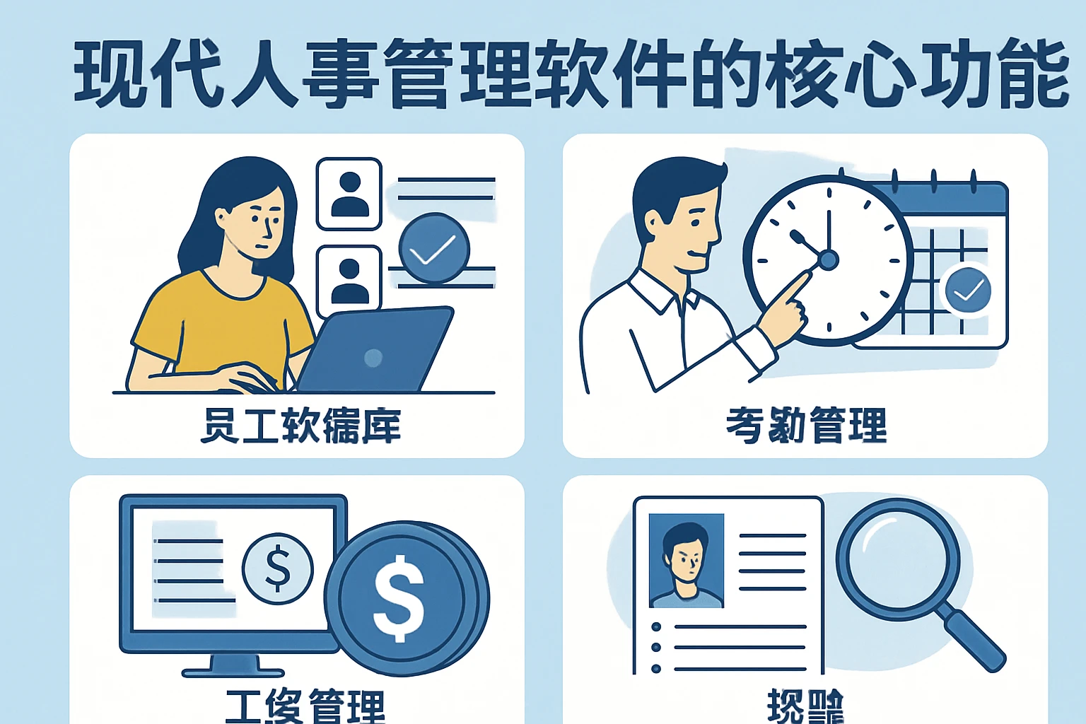 现代人事管理软件的核心功能
