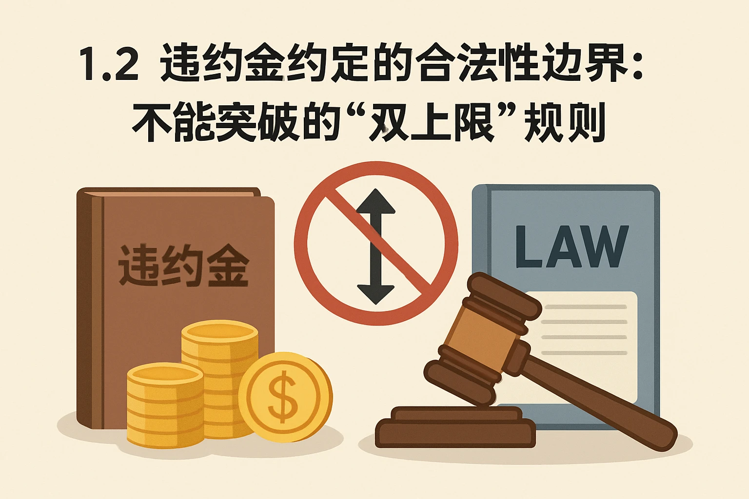 1.2 违约金约定的合法性边界：不能突破的“双上限”规则