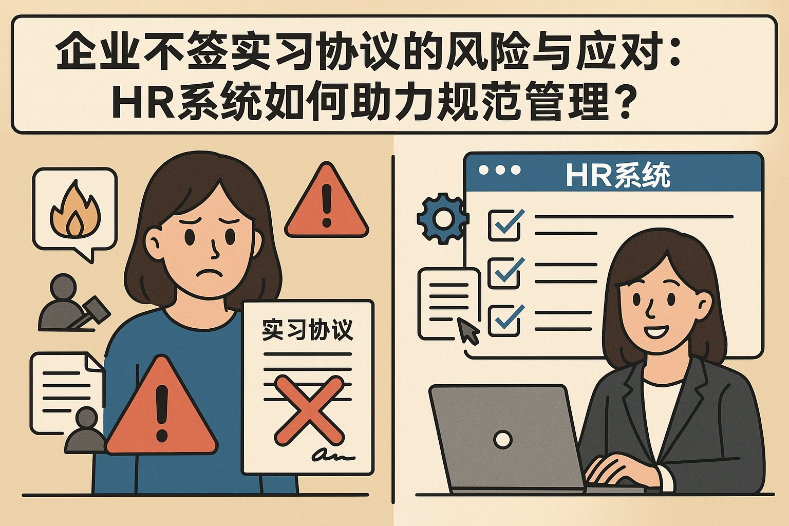 企业不签实习协议的风险与应对：HR系统如何助力规范管理？
