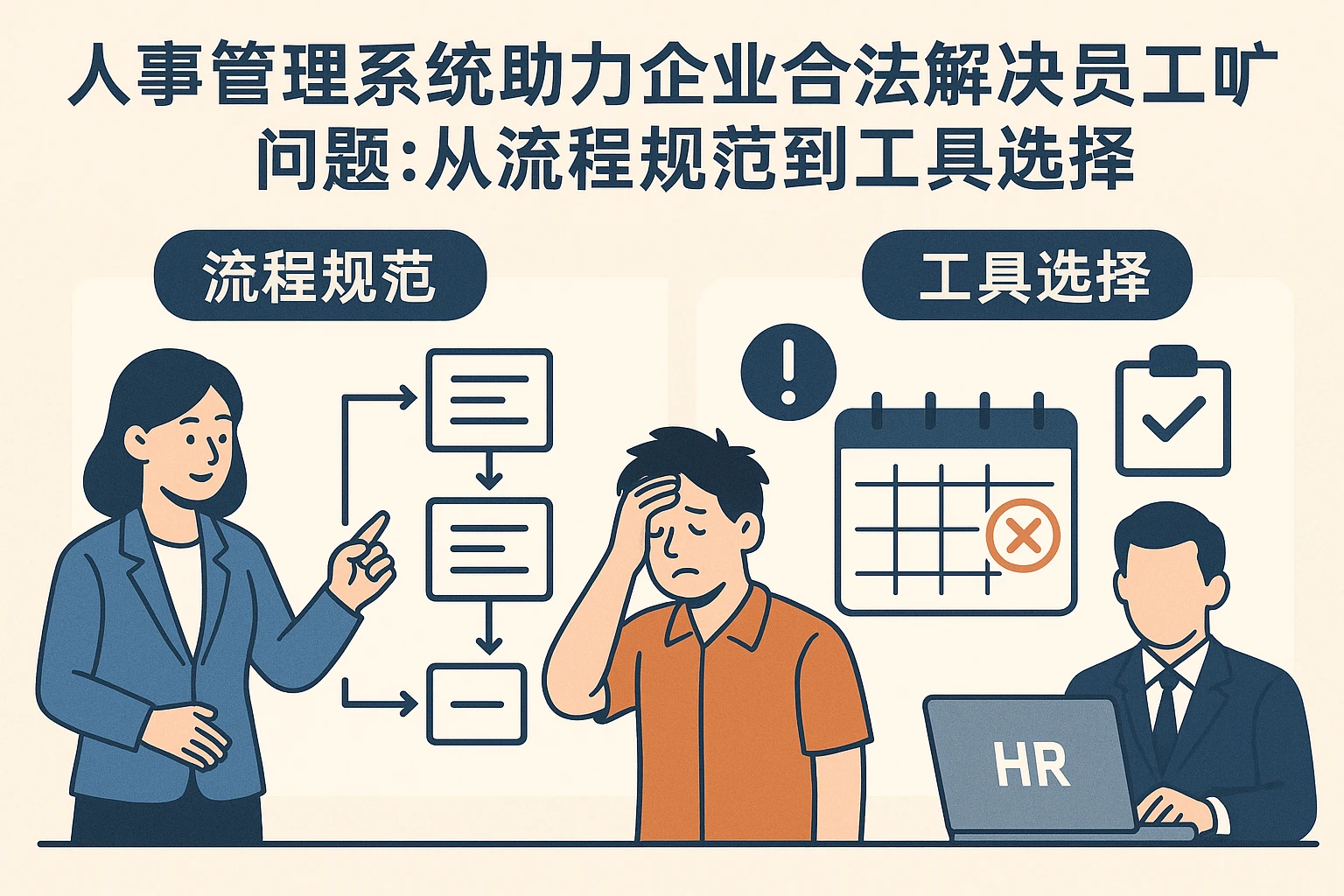 人事管理系统助力企业合法解决员工旷工问题：从流程规范到工具选择