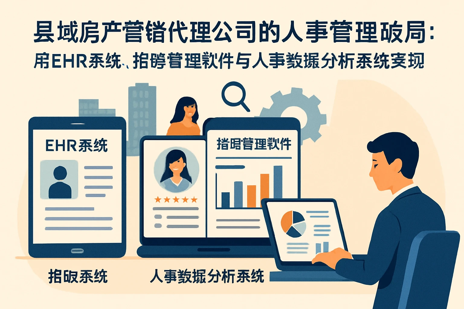 县域房产营销代理公司的人事管理破局：用EHR系统、招聘管理软件与人事数据分析系统实现高效管理