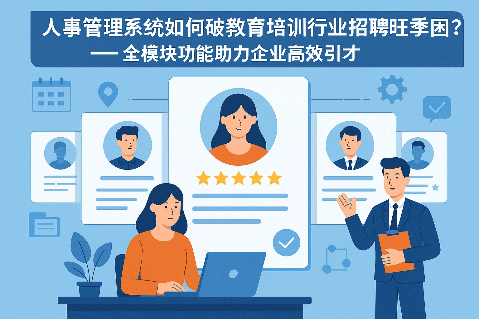 人事管理系统如何破解教育培训行业招聘旺季困局？——全模块功能助力企业高效引才