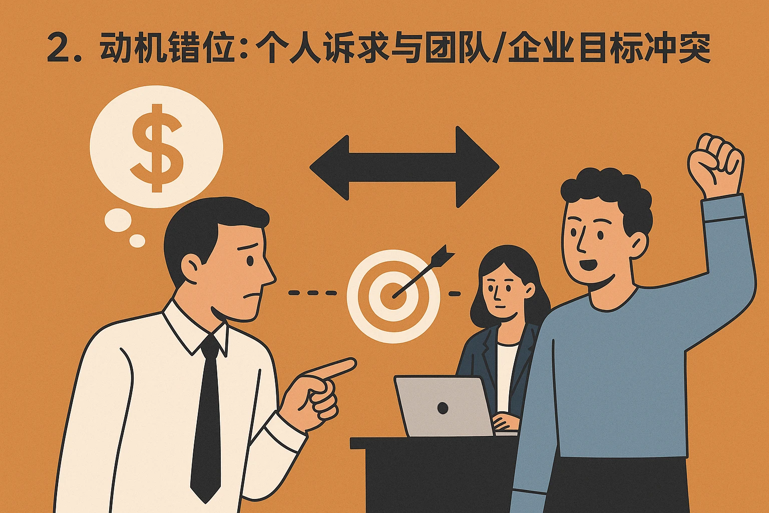 2. 动机错位：个人诉求与团队/企业目标冲突