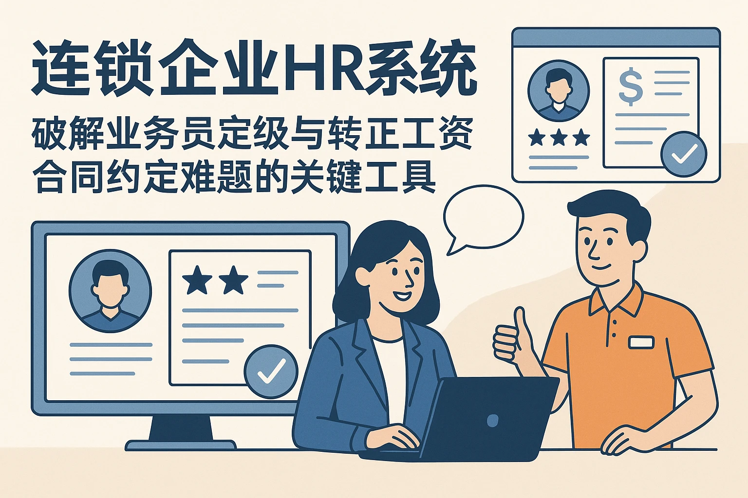 连锁企业HR系统：破解业务员定级与转正工资合同约定难题的关键工具