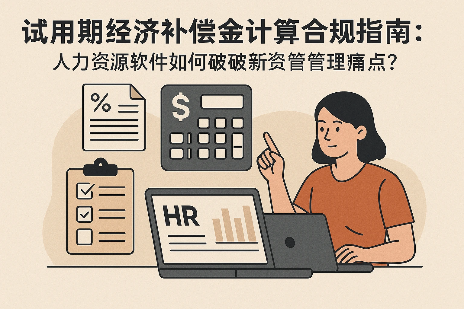 试用期经济补偿金计算合规指南：人力资源软件如何破解薪资管理痛点？