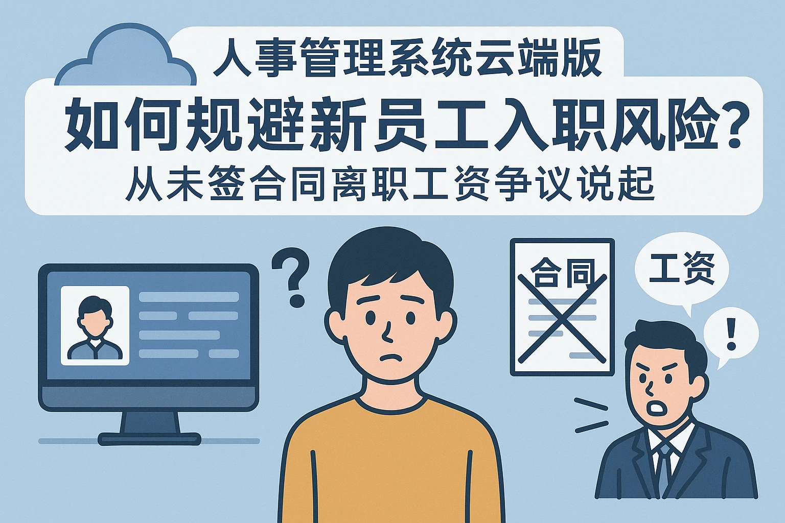 人事管理系统云端版如何规避新员工入职风险？从未签合同离职工资争议说起