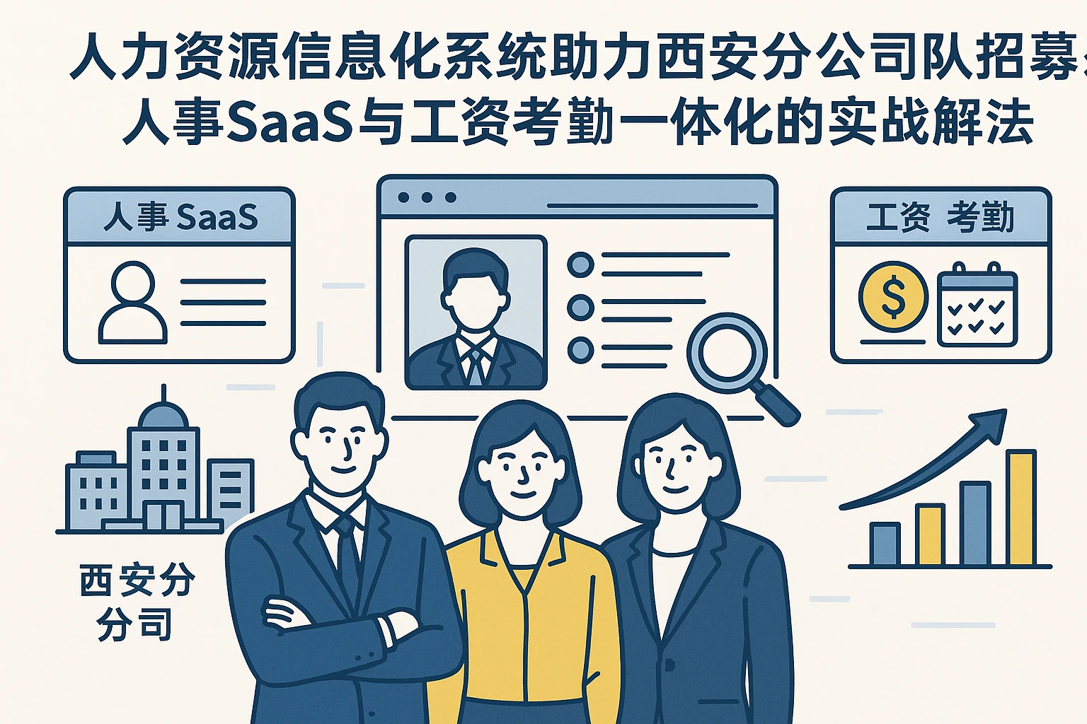 人力资源信息化系统助力西安分公司团队招募：人事SaaS与工资考勤一体化的实战解法