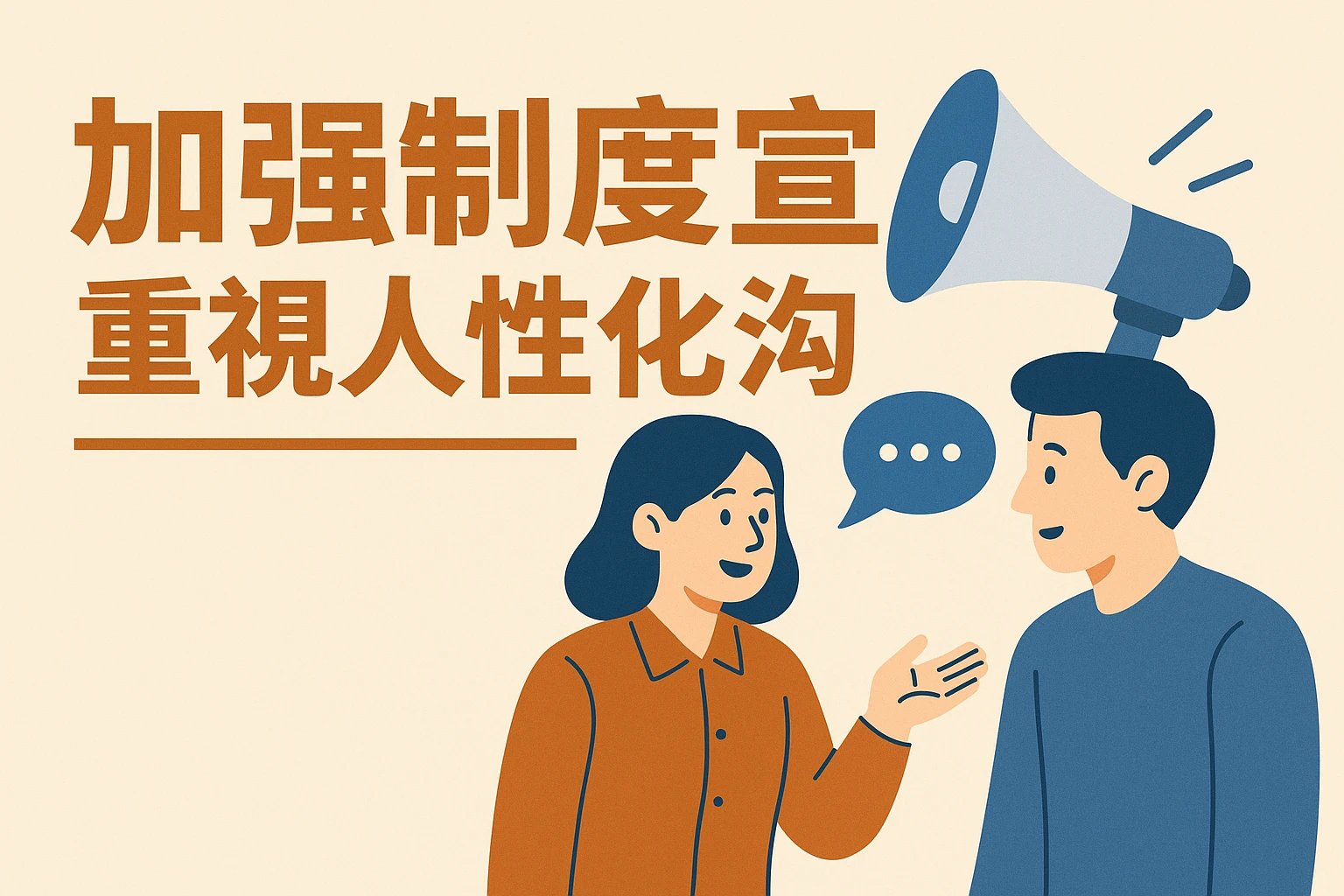 加强制度宣导，重视人性化沟通