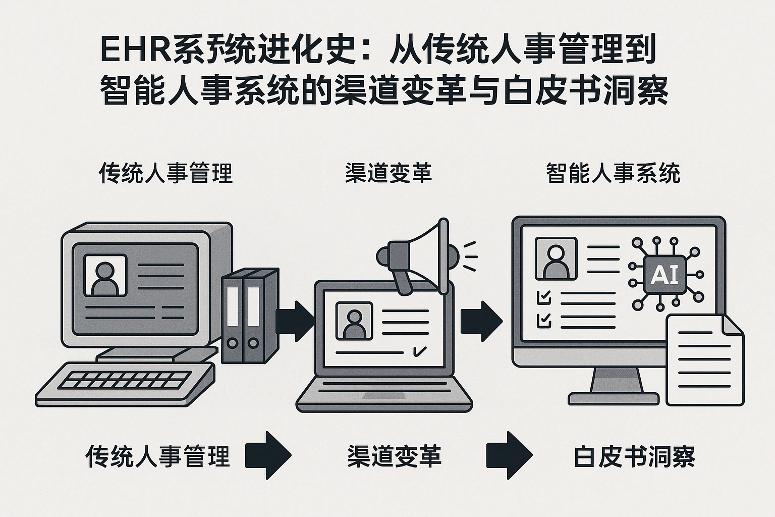 EHR系统进化史：从传统人事管理到智能人事系统的渠道变革与白皮书洞察
