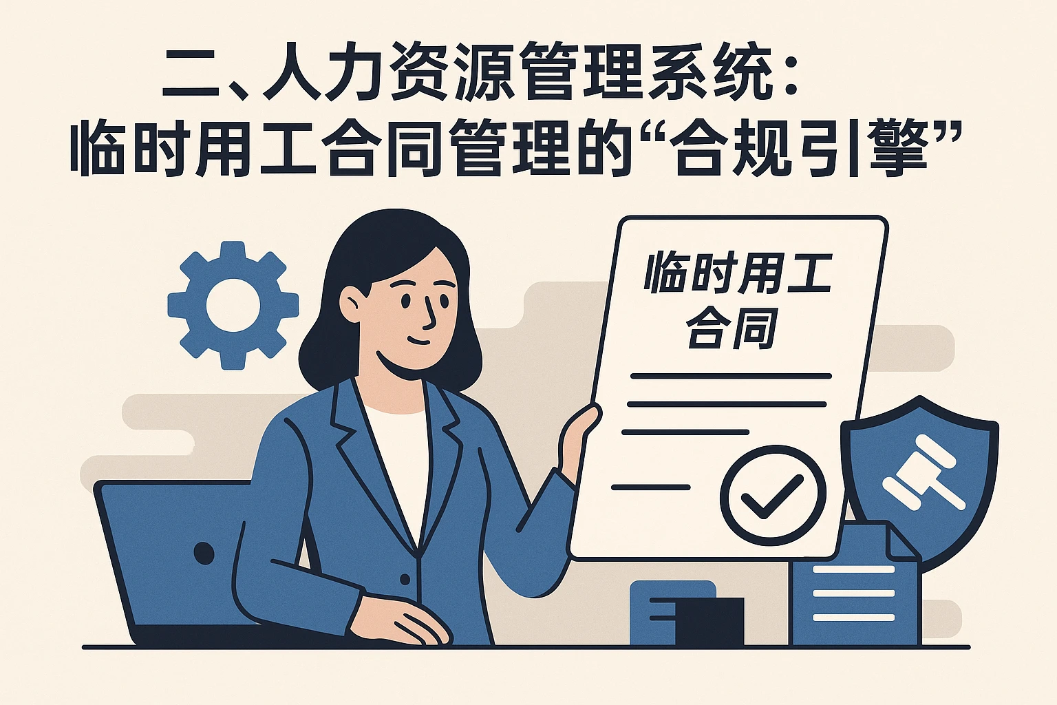 二、人力资源管理系统：临时用工合同管理的“合规引擎”
