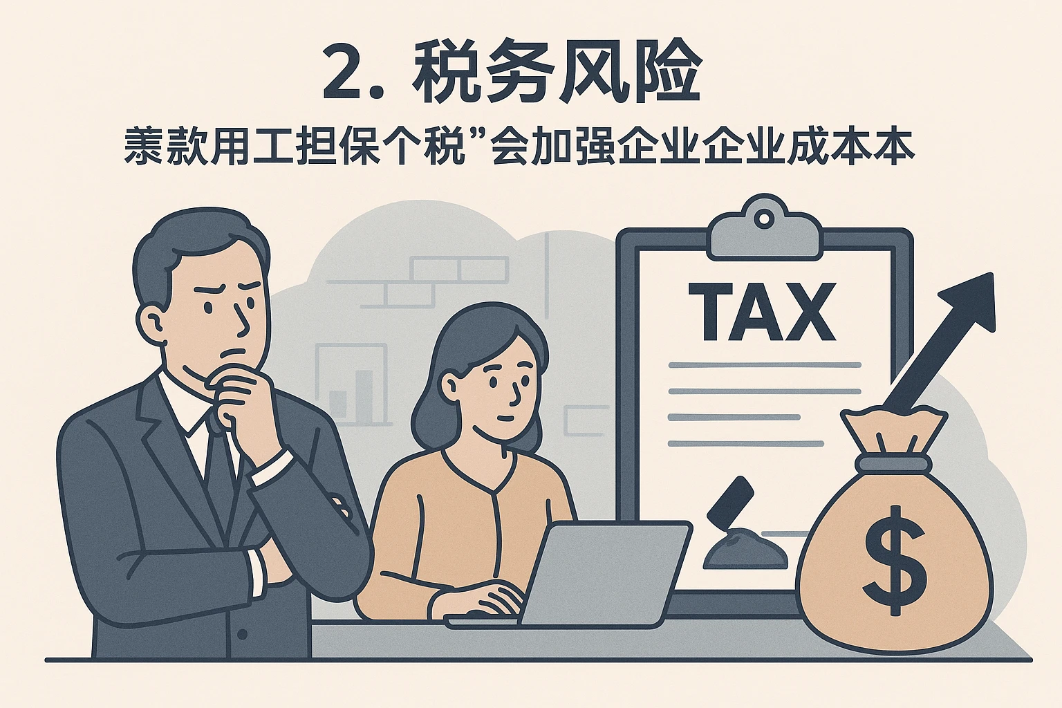 2. 税务风险：“替员工承担个税”会增加企业成本