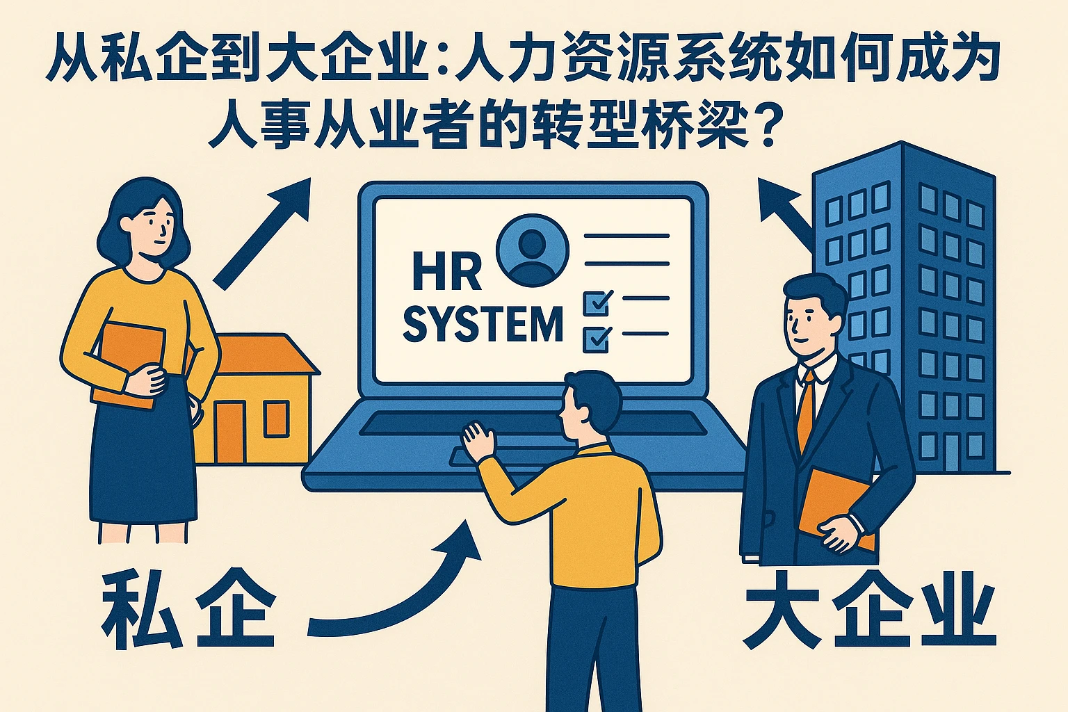 从私企到大企业：人力资源系统如何成为人事从业者的转型桥梁？