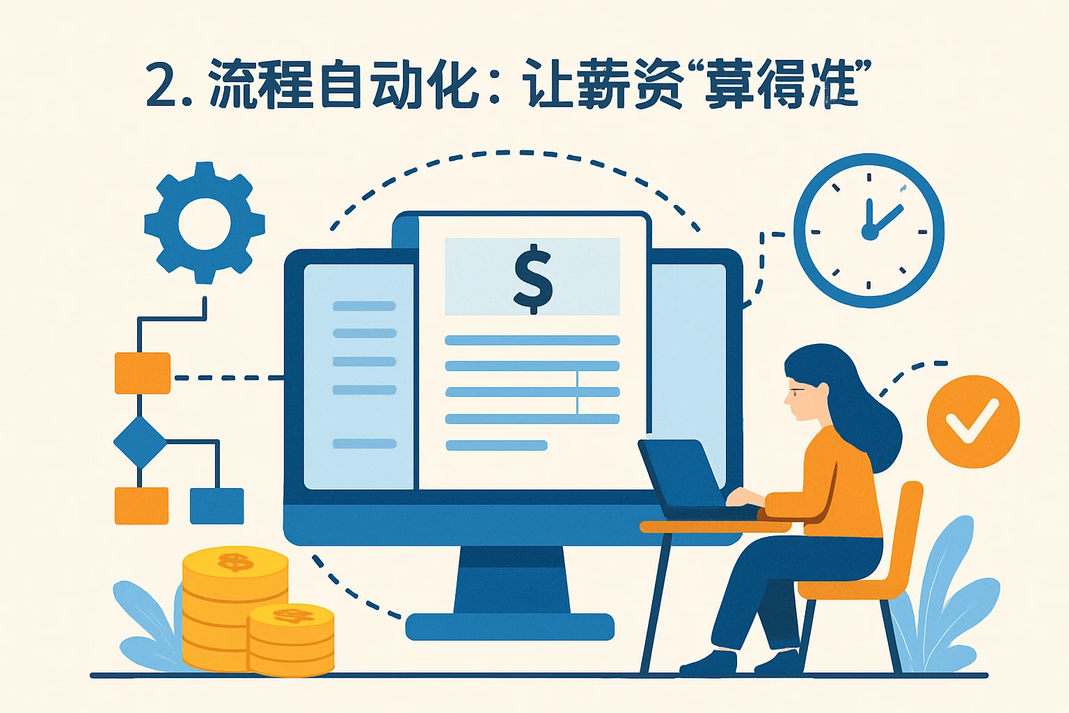 2. 流程自动化：让薪资“算得准”
