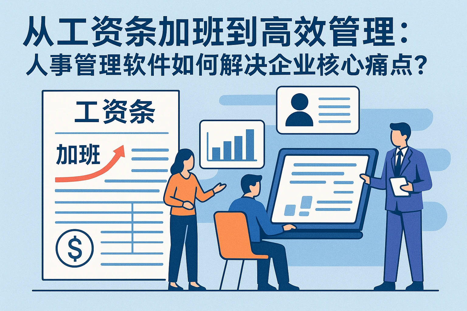 从工资条加班到高效管理：人事管理软件如何解决企业核心痛点？