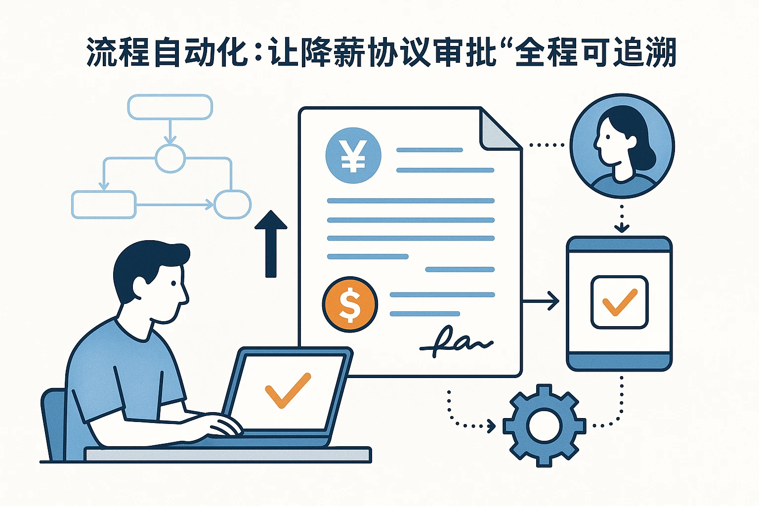 2. 流程自动化：让降薪协议审批“全程可追溯”