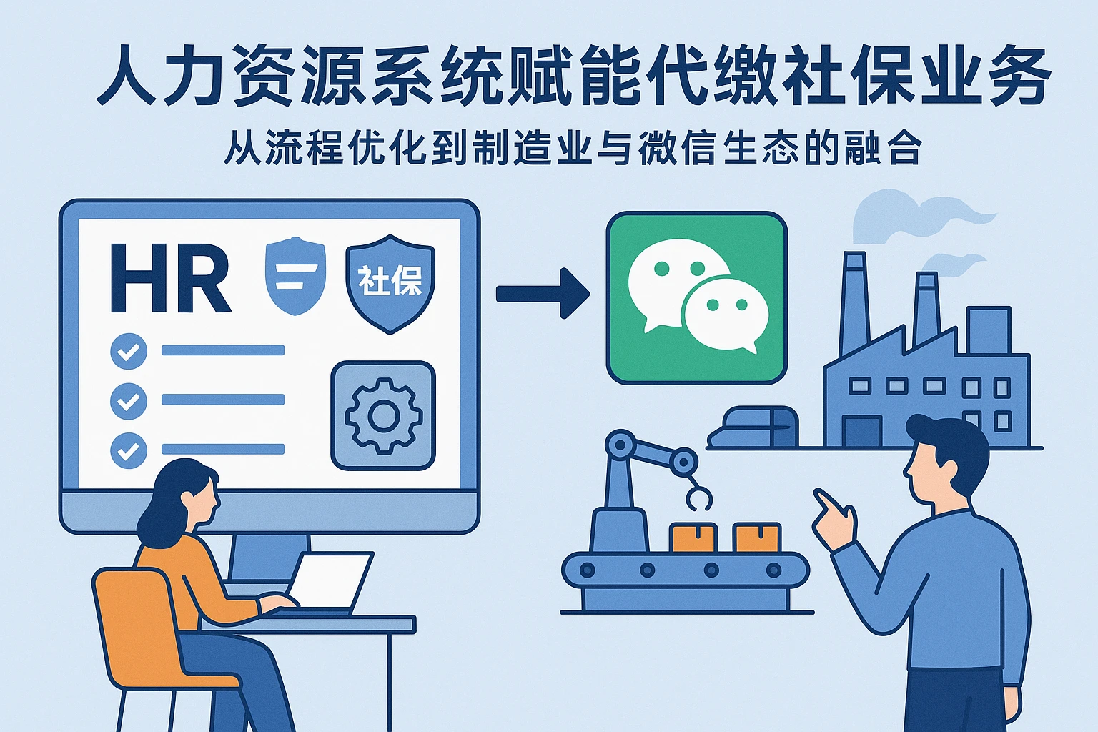 人力资源系统赋能代缴社保业务：从流程优化到制造业与微信生态的融合